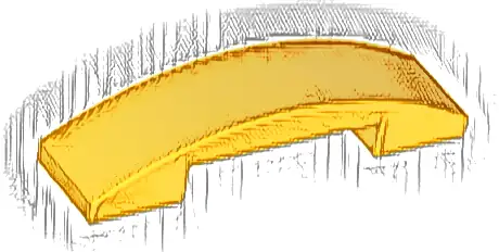 Slope, Curved 4 x 1 x 2/3 Double