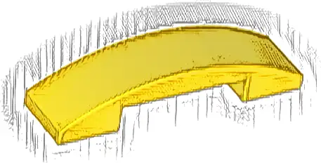 Slope, Curved 4 x 1 x 2/3 Double