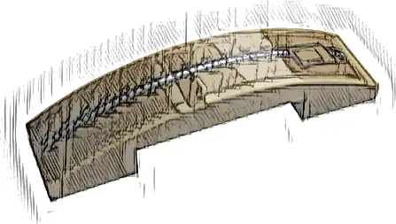 Slope, Curved 4 x 1 x 2/3 Double with Zipper Pattern (Sticker) - Set 42083