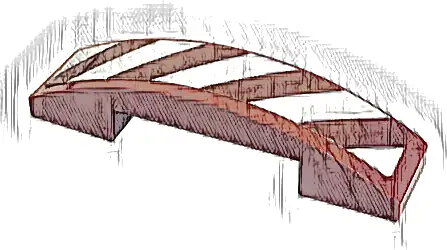 Slope, Curved 4 x 1 x 2/3 Double with Dark Red and White Danger Stripes Pattern (Sticker) - Set 60316