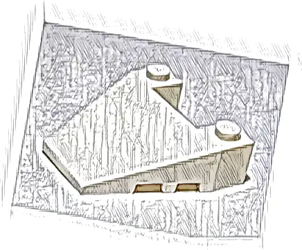 Wedge 4 x 4 Taper with Stud Notches