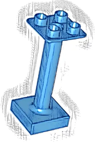 Duplo Support Column 2 x 2 x 4 Round