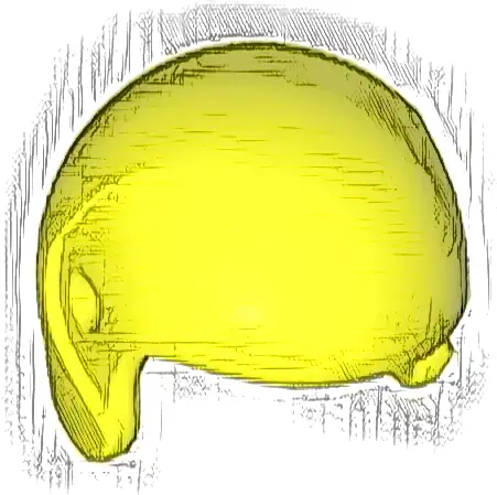 Minifigure, Headgear Helmet Sports / Flight