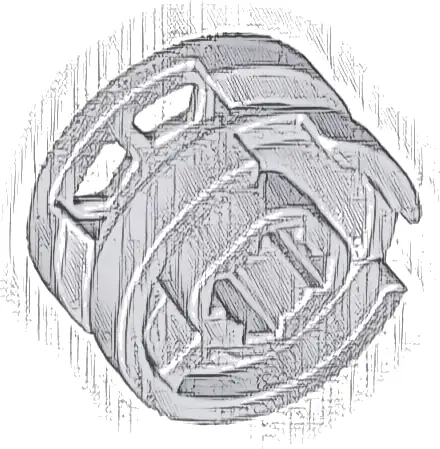 Wheel 11mm D. x 6mm with 8 Spokes