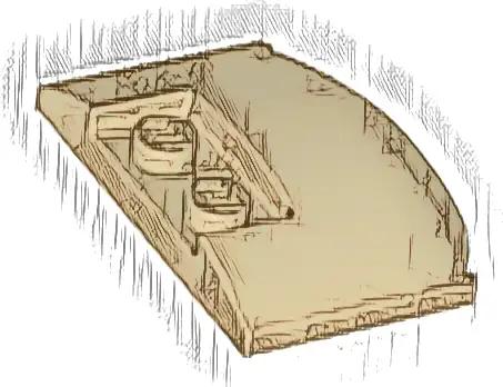 Wedge 3 x 4 x 2/3 Triple Curved