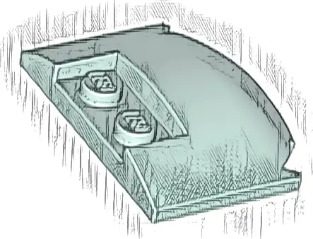 Wedge 3 x 4 x 2/3 Triple Curved