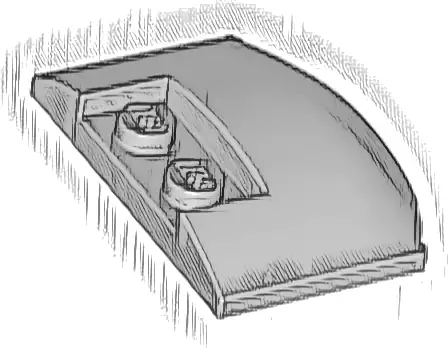 Wedge 3 x 4 x 2/3 Triple Curved