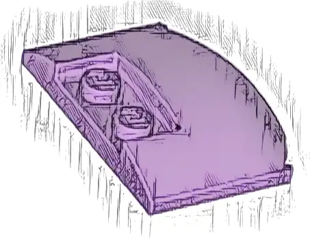 Wedge 3 x 4 x 2/3 Triple Curved