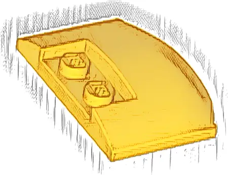 Wedge 3 x 4 x 2/3 Triple Curved