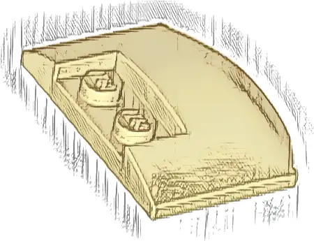 Wedge 3 x 4 x 2/3 Triple Curved