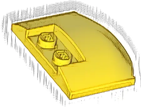 Wedge 3 x 4 x 2/3 Triple Curved
