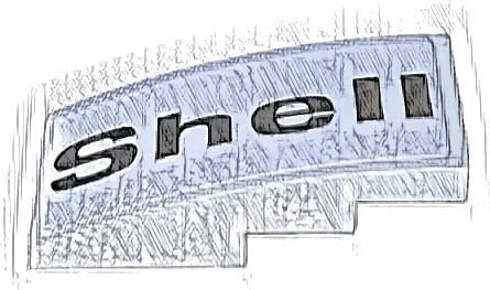 Slope, Curved 4 x 2 with Black 'Shell' Pattern Model Left Side (Sticker) - Set 10330