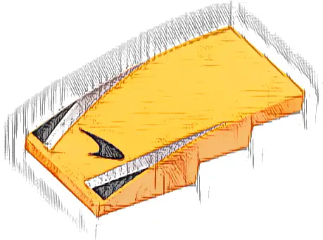 Slope, Curved 4 x 2 with McLaren Logo, Silver Stripes, Black Triangles Pattern