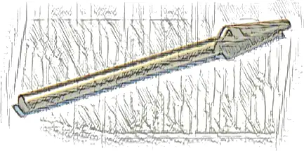 Minifigure, Weapon Pike / Spear - Handle with Flat End