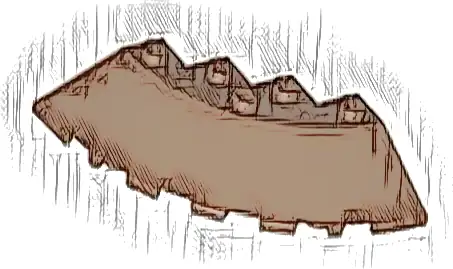 Brick, Round Corner 6 x 6 with Slope 33 Edge, Facet Cutout