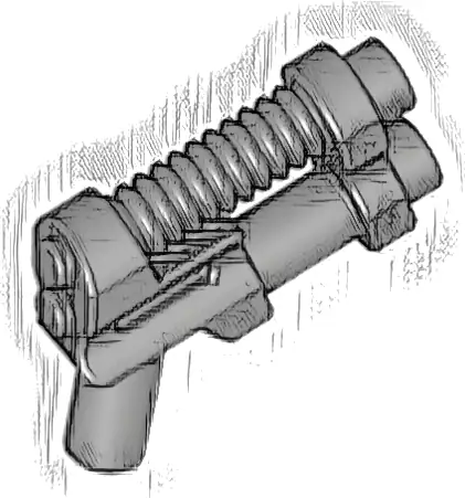 Minifigure, Weapon Gun, Two Barrel Pistol