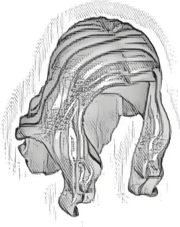 Minifigure, Hair Long Wavy with Center Part