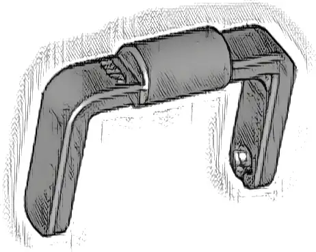 Minifigure, Utensil Bucket 1 x 1 x 1 Handle / Scooter Stand