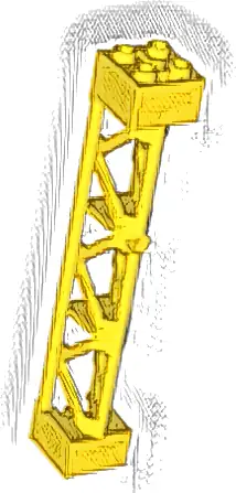 Support 2 x 2 x 10 Girder Triangular Vertical - Type 4 - 3 Posts, 3 Sections