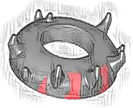 Minifigure, Headgear Head Top, SW Zabrak Horns, Darth Maul Pattern