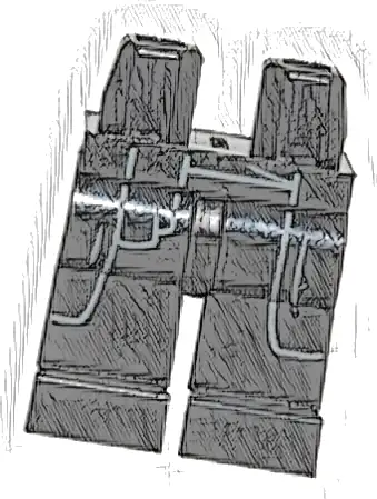 Hips and Legs with SW Sith Robe Coattails with Belt Outline Pattern