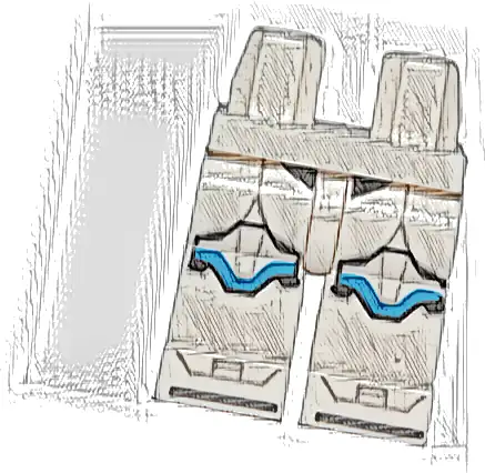 Hips and Legs with SW Clone Trooper Armor and Blue Markings Pattern