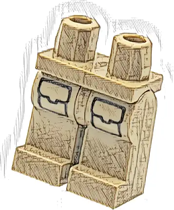 Hips and Legs with Cargo Pockets with Flaps Pattern