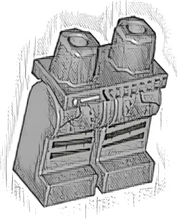 Hips and Legs with Racing Suit, Koenigsegg Logo, Black Stitching and Stripes Pattern