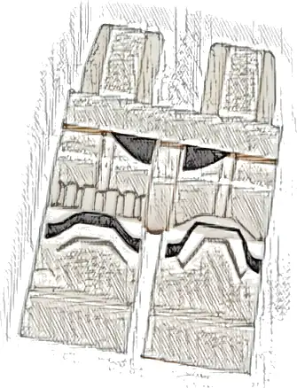 Hips and Legs with SW Stormtrooper Black and Light Bluish Gray Markings Pattern