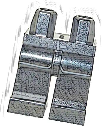 Hips and Legs with Dark Bluish Gray Tuxedo Coattails Outline Pattern