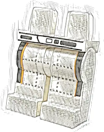 Hips and Legs with Belt, Black and Orange Stripes, and Silver Stitching Pattern