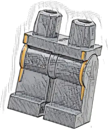 Hips and Legs with Orange Stripes Pattern