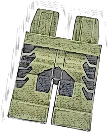 Hips and Legs with Black Panels on Sides and Center, Gran Turismo Pattern