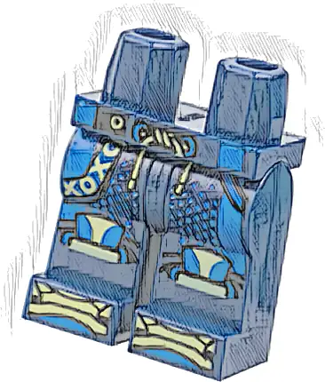 Hips and Legs with Blue Sides, Lanyard and Dots, Bright Light Yellow Laces, 'XOXO', and Toes Pattern