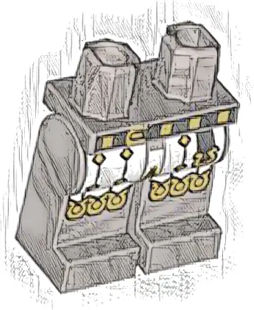 Hips and Legs with White Surcoat Ends, Gold Scalloped Edges, Trim and Diamonds, Black Belt with Buckle and Horseshoe Pattern