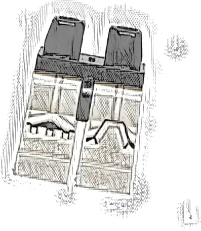 Hips and White Legs with SW Stormtrooper Black and Gray Markings Pattern