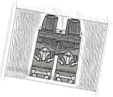 Hips and Pearl Dark Gray Legs with SW Sith Robe, Silver Mechanical Knee Armor and Feet Pattern (Darth Maul)