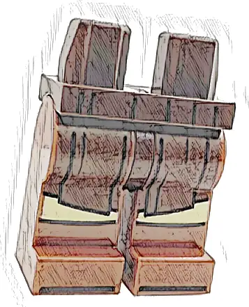 Hips and Reddish Brown Legs with SW Dark Brown Jedi Robe Ends and Tan Shirt Tail Pattern