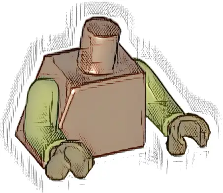 Torso Plain / Olive Green Arms / Dark Brown Hands