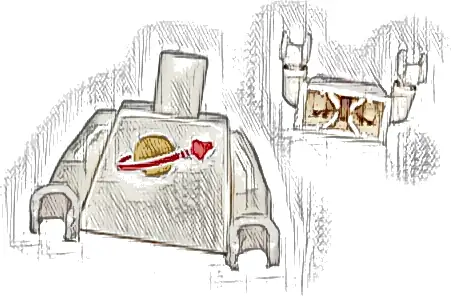 Torso Space Classic Moon Logo High on Torso Pattern, Inside with Ribs (second reissue) / White Arms / White Hands