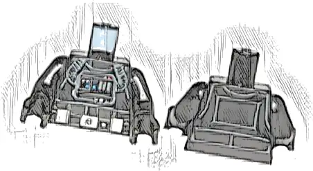 Torso SW TIE Pilot, Detailed with Back Print, Belt with Silver Buckle and Boxes Pattern / Black Arms / Black Hands