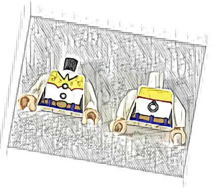 Torso Female Western Shirt with Collar, Yellow Shoulders with Red Stitching, Reddish Brown Belt and Gold Buckle Pattern / White Arms / Light Nougat Hands