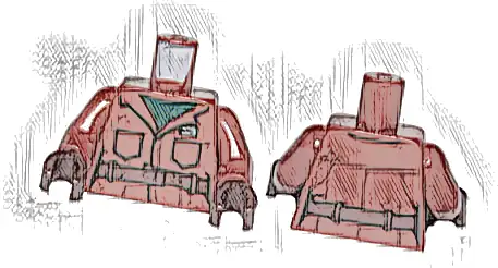 Torso SW Jacket, Pockets, Dark Brown Belt and Dark Green Undershirt Pattern / Reddish Brown Arms / Dark Brown Hands