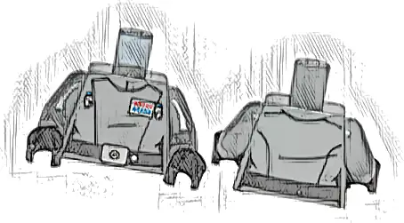 Torso Female SW Imperial Officer 17 (Vice Admiral) Pattern / Dark Bluish Gray Arms / Black Hands