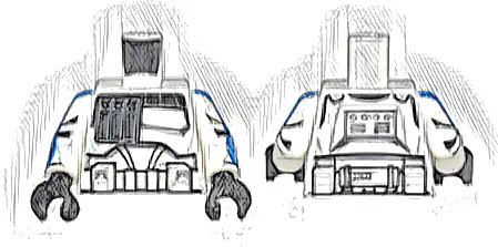 Torso SW Armor Captain Rex, Black Pouches and Detailed Belt Pattern (Clone Wars) / White Arms with Armor Panels, Worn Blue Stripes, and Tally Marks Pattern / Black Hands