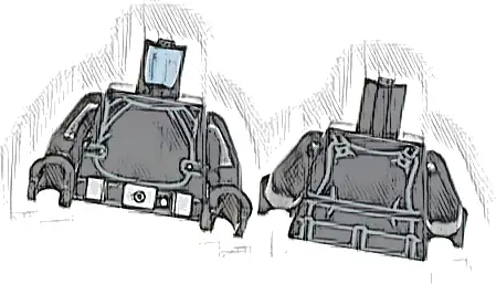 Torso SW Imperial Gunner Jumpsuit, Panel with Clasps with Silver Dots, Belt with Buckle, Dot and 2 Boxes Pattern / Black Arms / Black Hands