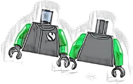 Torso Racing Suit with Sauber Formula 1 Logo Partial Capital Letter S on White Circle Pattern / Bright Green Arms / Black Hands