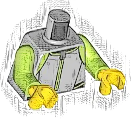 Torso Wetsuit with Lime and Black Panels and Trim, Dark Silver Zipper, Symbol in Circle on Back Pattern / Lime Arms / Yellow Hands