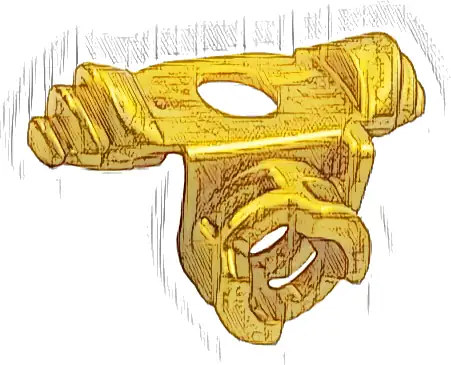 Minifigure Armor Shoulder Pads Stepped with Scabbard for 2 Katanas