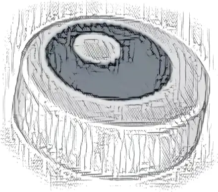 Tile, Round 1 x 1 with Black Eye with Pupil Pattern